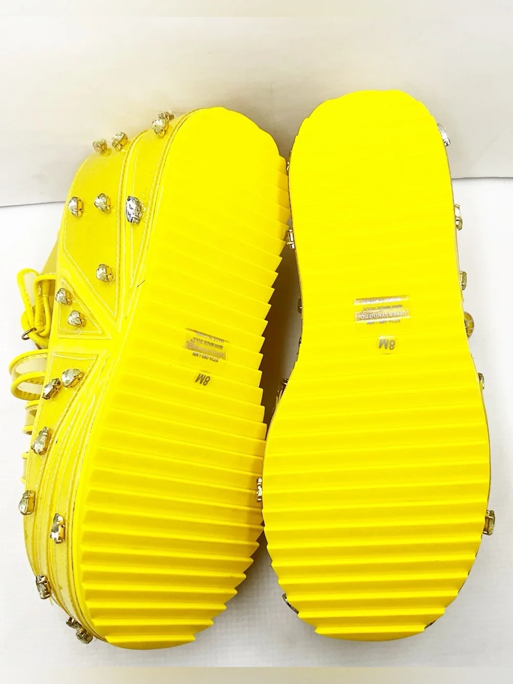 {Sugar Thrillz} Lemon Wedge Sugar Rush Jelly Platform Sandals - Picture 11 of 15